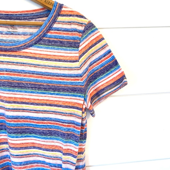 **2 for $15** TALBOTS striped short sleeve shirt. Size medium - Picture 4 of 7